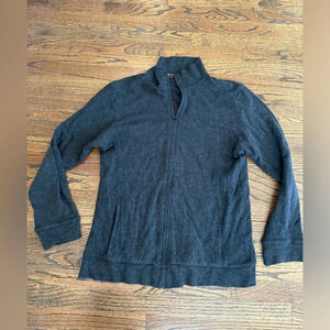 Velvetmen Graham Spenser Gray Zipper sweater long sleeve knit XL U0755